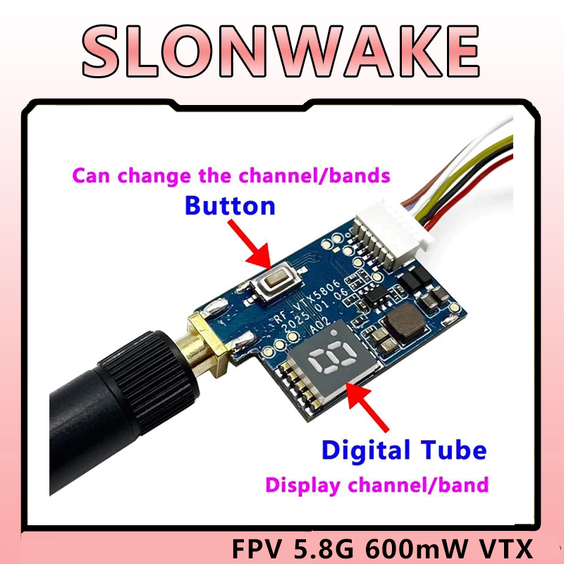 جهاز إرسال SLONWAKE 5.8G TS582 - مراجعة Drone Racing Camera وسعره