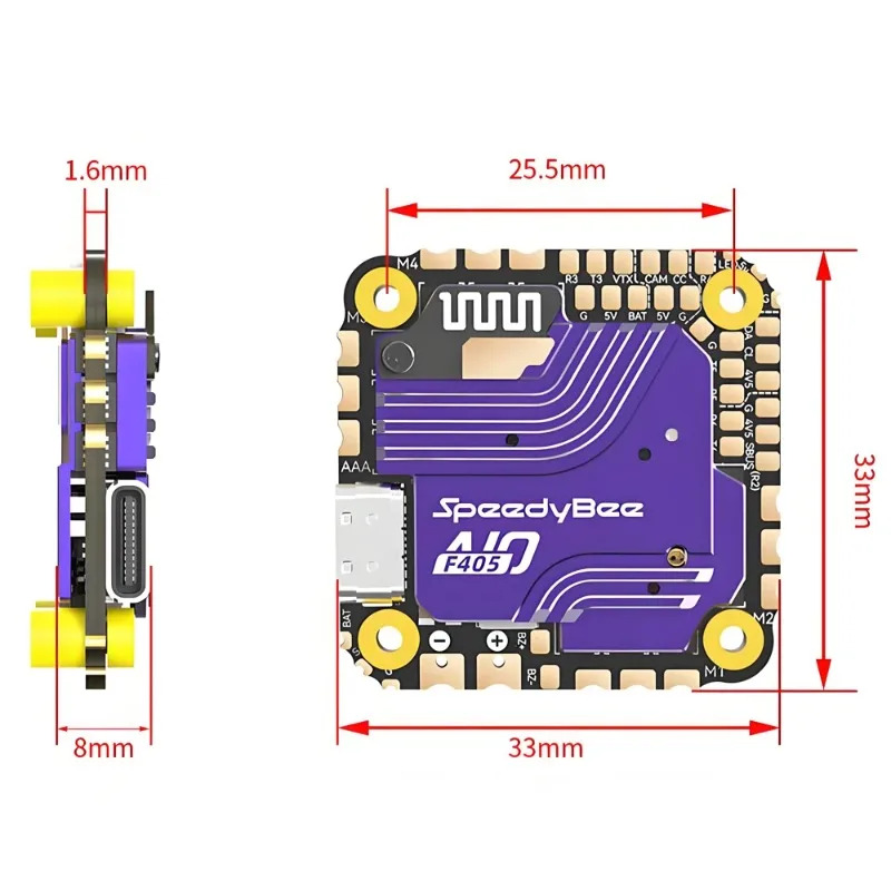 وحدة تحكم طيران SpeedyBee F405 - مراجعة Drone Racing Flight Controller وسعره